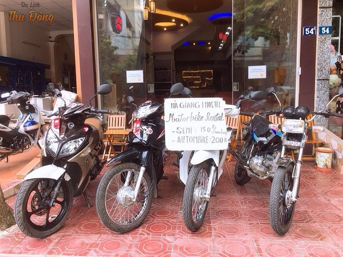 Bạn có thể dễ đang thuê được xe máy ở Hà Giang
